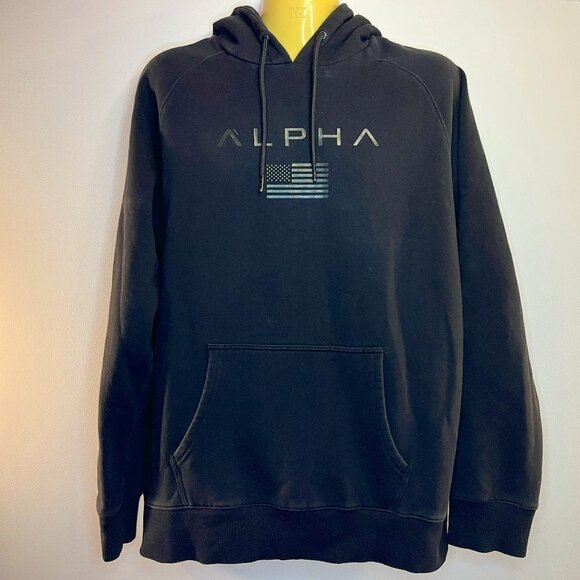 Alpha Men's Black Comfort Fleece Hoodie - Size XL - Picture 1 of 4